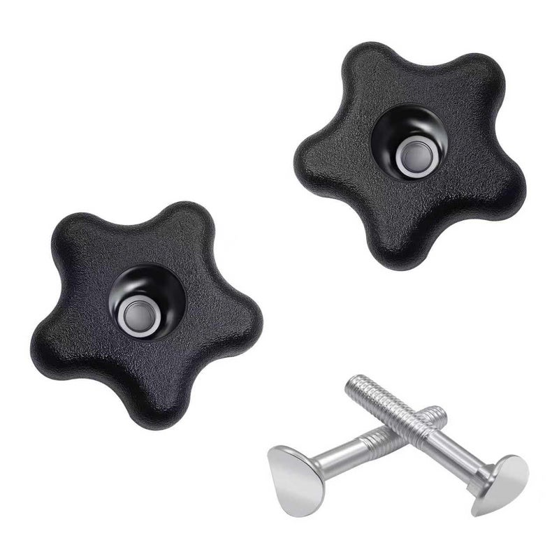 KLMHT Handle Knob and Screw Bolt Washer Kit Fits Toro Lawn Mowers/Snow Blowers 92-2260 and 107-3844,106-4161 for Repair Snow throwers and Lawn mowers Parts (2 Pack) - Image 1